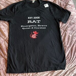 2 Chinese zodiac Rat Black Graphic T-Shirt